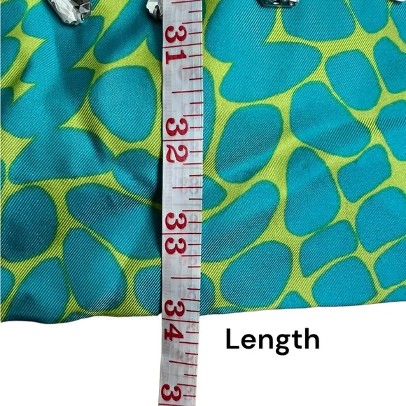 Lilly Pulitzer Dress Cold Shoulder Silk Long Sleeve Jewel Green Blue Size 4 - Picture 12 of 12